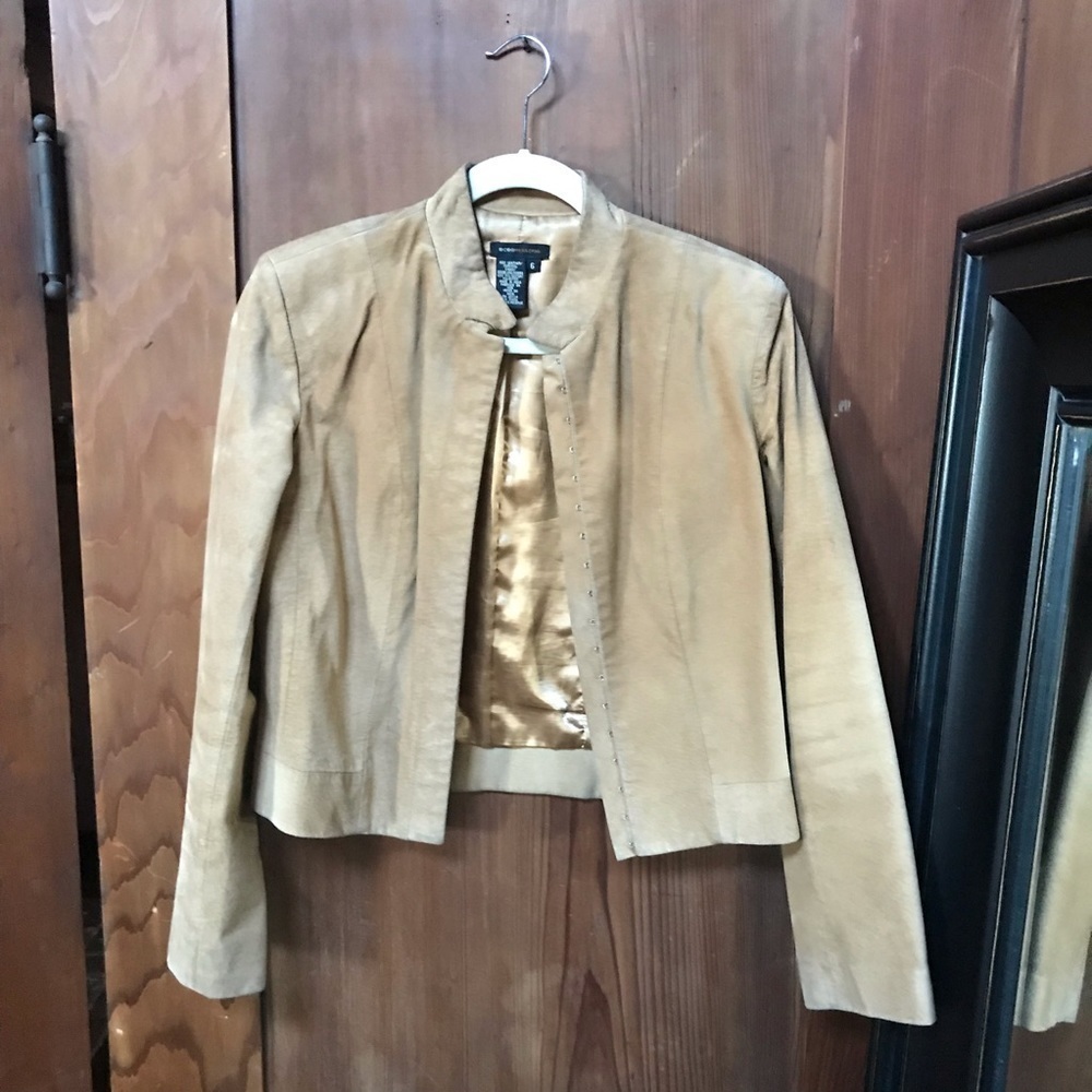 Bcbgmaxazria Suede Leather Blazer